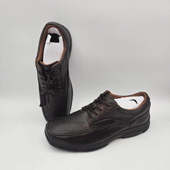 Florsheim Comfortech Brown Leather Lace Up Comfort Walking Shoes Mens Sz 13 NEW - Picture 1 of 8
